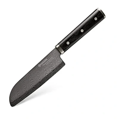Obrázek Kyocera KIZUNA keramický nůž Santoku Čepel: 14 cm, vyrobeno metodou HIP s ručně vyrobenou rukojetí z dřeva Pakka na maso extrémně ostrý malý