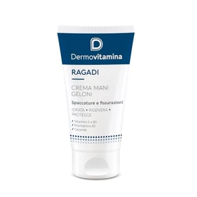 Obrázek Dermovitamina Ragadi Geloni Fußcreme 75 ml Creme gegen Fissuren und Frost, mit Vitamin E, intensiv regenerierend, schützt, spendet Feuchtigkeit pflegt die Haut vor äußeren Einflüssen