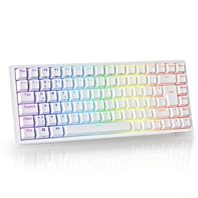 Obrázek RK ROYAL KLUDGE RK84 DE 75% herní klávesnice, 85 kláves Kompaktní TKL, Bluetooth mechanický, červený spínač, RGB podsvícení, 2,4 GHz pro Mac a Windows