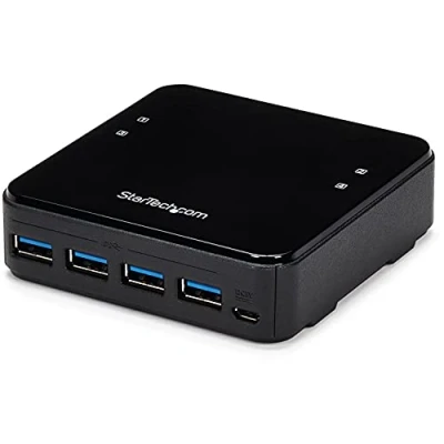 Obrázek StarTech.com USB 3.0 sdílení přepínačů 4x4 pro periferní zařízení přepínač Mac / Windows Linux 4 porty Switch