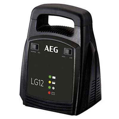 Obrázek AEG Automotive 10274 nabíječka do auta LG 12, 12 voltů/12 ampérů, s LED displejem, ochranné izolované svorky baterie, černá