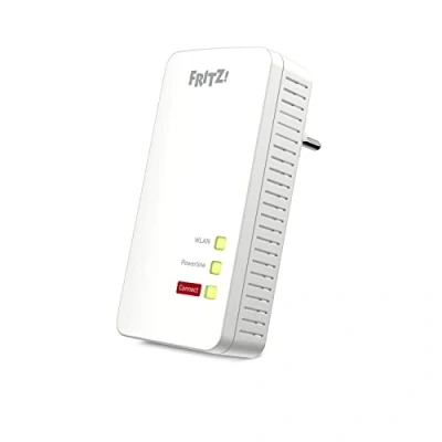 Obrázek AVM Jeden adaptér FRITZ!Powerline 1260 (1 200 MBit/s, WLAN Access Point, ideální pro streamování médií nebo připojení k NAS, německá verze), bílý