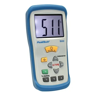 Obrázek PeakTech 1kanálový digitální teploměr 50 C ... +1300 s teplotním čidlem typu K, 2000 Counts, 1 kus, P 5110