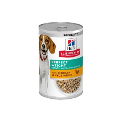 Obrázek Konzerva HILLS Canine Perfect Weight Chicken &amp; Vegetables 370g