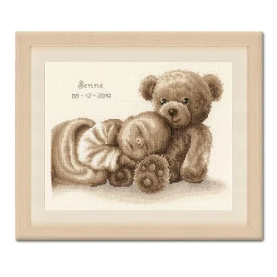 Obrázek Vervaco PN 0163786 Baby &amp; Bär Zählmusterpackung, Baumwolle, mehrfarbig, 28 x 22 cm / 11,2&quot; 8,8&quot;