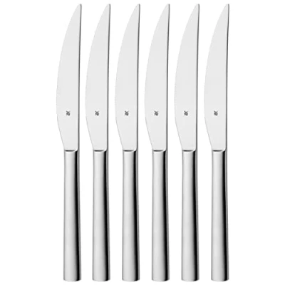 Obrázek WMF Nuova sada steakových nožů 6dílná, 23 cm, nůž na pizzu, Cromargan nerezová ocel leštěná, vhodné do myčky