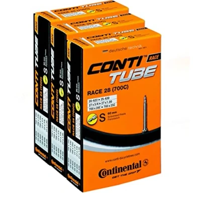 Obrázek Continental Race 28 700 x 20 25c Bike Inner Tubes (Pack of 3) Presta 60mm Long Valve