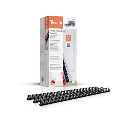 Obrázek Peach Plastový vázací hřbet A4 14 mm 125 listů 100 kusů černý PB414 02