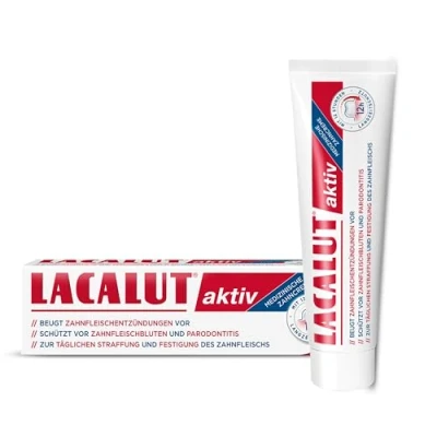Obrázek LACALUT Aktivní zubní krém, 100 ml pasta, okamžitě citelné zpevnění a dásní, efektivní péče o zuby dásně, 1 x