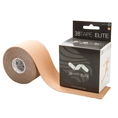 Obrázek 3B Tape ELITE [5 m x 5 cm] páska/cvičební pás pro podporu svalů a kloubů, zlepšení regenerace, sportovní pásky béžová