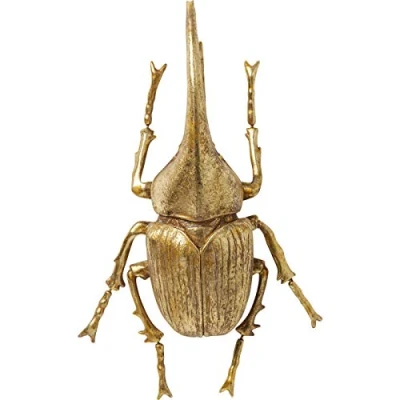 Obrázek Kare Designová nástěnná ozdoba Herkules Beetle Gold, dekorační předmět, na stěnu, brouk, doplňky, obývací pokoj, nástěnný objekt, dekorace, 41 x 27 14 cm (v/š/h)
