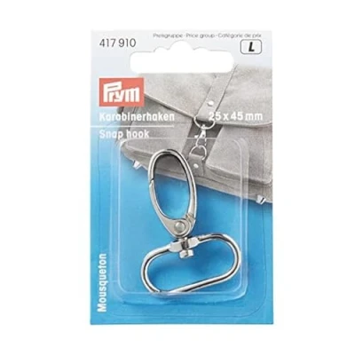 Obrázek Prym 417910 karabinový hák 25 mm stříbrný Snap Hook, kov, stříbro