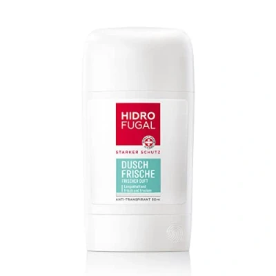 Obrázek Hidrofugal Sprchová svěží tyčinka (40 ml), silná ochrana proti perspirantu s příjemnou vůní, deodorant pro silnou ochranu bez etylalkoholu