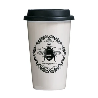 Obrázek Premier Queen Bee Reisebecher, Porzellan, Silikon, doppelwandig, 330ml