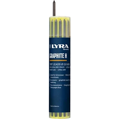 Obrázek LYRA L4499111 DRY sada náhradních náplní naplněná 12 kusy truhlářské grafitové náplně v H
