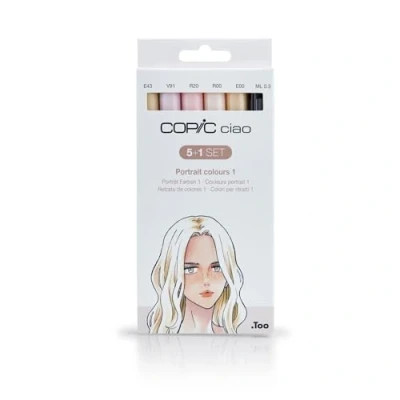 Obrázek Copic ciao Sada popisovačů 5+1, pleťové odstíny 22075552, multiliner, fineliner