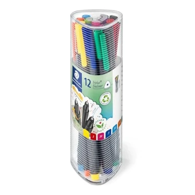 Obrázek STAEDTLER triplus 334 PR12 Fineliner, trojhranný, 0, 3 mm, 12 kusů v průhledné dóze