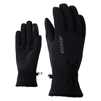 Obrázek Ziener Dámské Ibrana TOUCH LADY glove multisport volnočasové / funkční outdoorové rukavice větruodolné, prodyšné, černé (black), 8