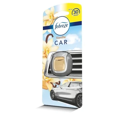 Obrázek Febreze Osvěžovač vzduchu do auta (2 ml) vanilka, startovací sada, vůně proti zápachu (balení se může lišit)