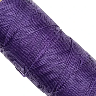 Obrázek LINHASITA, Cívka příze, navoskovaná, 100 g / 170 metrů, tloušťka: 1 mm, polyester, macramé 30 barev metros tmavě fialová