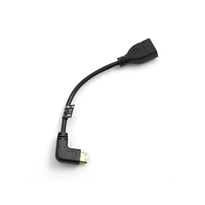 Obrázek System S Mini HDMI (1.4) Kabel úhel vlevo na standardní zdířce 16 cm