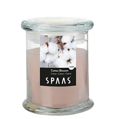 Obrázek Spaas Duftkerze im Haushalt Pokal, ± 60 Stunden Cotton Blossom, Paraffinwachs, Beige, D 91 mm x H 100