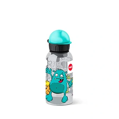 Obrázek Emsa Dětská Láhev na pití 518123 400 ml bezpečnostní uzávěr motiv: Kids Monster bez BPA Materiál: z tritanu (nerozbitná a neškodná), 7 x 18 cm