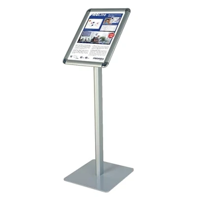 Obrázek FRANKEN Infodisplay Standard A4 vysoká, 80 cm celková výška, volně stojící, přenosný, hliníkový rám, BS0901