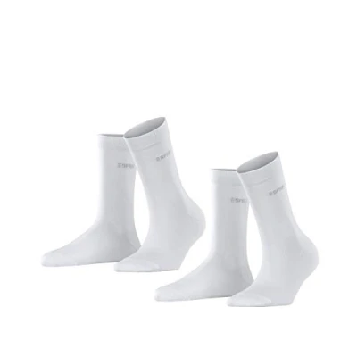 Obrázek Dámské ponožky FALKE Uni 2 Pack 80% bavlna, páry, bílá (bílá 2000), velikost: 35 38