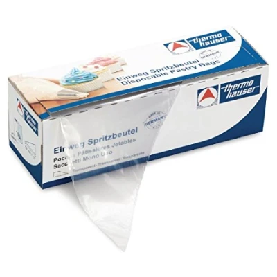 Obrázek thermohauser Einweg Spritzbeutel (Kunststoff PE), Maximum Grip, transparent, 100 Stück, 46,0x23,0x0,0075 cm