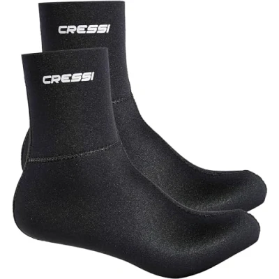 Obrázek Cressi Black Neoprene (3 nebo 5 mm) ponožky odolné neoprenové 3/5 mm, černé, pro dospělé unisex