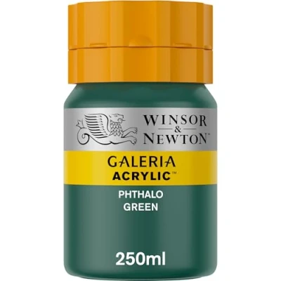 Obrázek Winsor &amp; Newton Akrylová barva Galeria 2137522, vysoká pigmentace, stálý na světle, máslová konzistence, tuba 250 ml ftalozelená