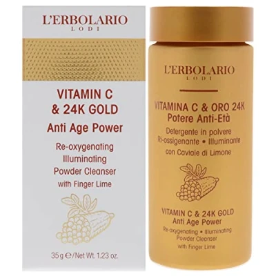 Obrázek L&#039;Erbolario Vitamín C &amp; 24K Gold Anti Aging Enzym pleťový pudr