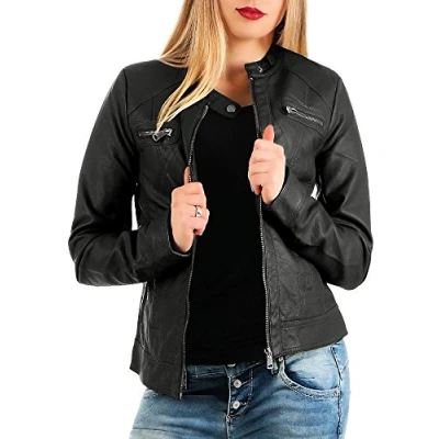 Obrázek ONLY Dámská bunda BANDIT PU BIKER Kožená černá (Black C N10)