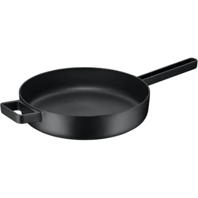 Obrázek WMF Pánev na dušení Flavour 28 cm, indukční pánev, litinová smaltovaná litina, vysoký okraj, vhodná do trouby, moderní elegance, černá
