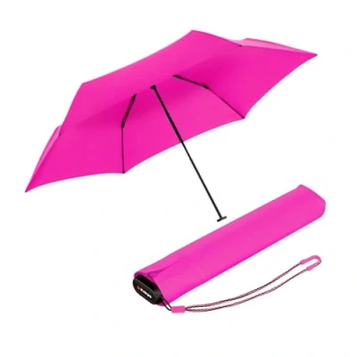 Obrázek Knirps Kapesní deštník Ultra US. 050 Slim Manual lehký a plochý odolný proti bouřce větru 21 cm, Neonově tmavorůžová, Moderní nebo trendy