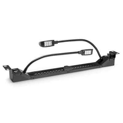 Obrázek Adam Hall 87463 19&quot; LED svítidlo do racku 2 zásuvky se stmívačem