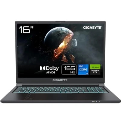 Obrázek Gigabyte G6 KF herní notebook 16,0 palců, 165Hz FHD+, Intel Core i7 13700H, NVIDIA GeForce RTX 4060 GPU, 16 GB DDR5 4800MHz, 1 x Gen4 1TB SSD, Windows 11 Home, 73DE854KH