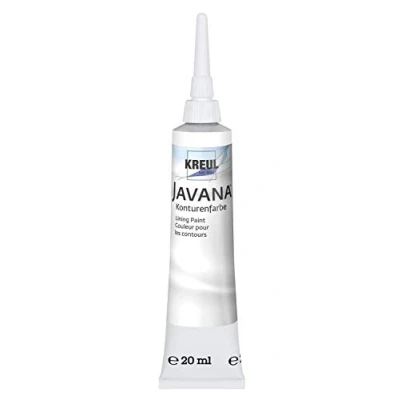 Obrázek KREUL 815720 Javana malování na hedvábí obrysová barva látky, 20 ml tuba s jemnou tryskou, bílá