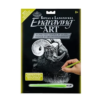 Obrázek Royal &amp; Langnickel SILF17 Engraving druh/Vyškrabávací obrázky, DIN A4, Beran, Stříbrná