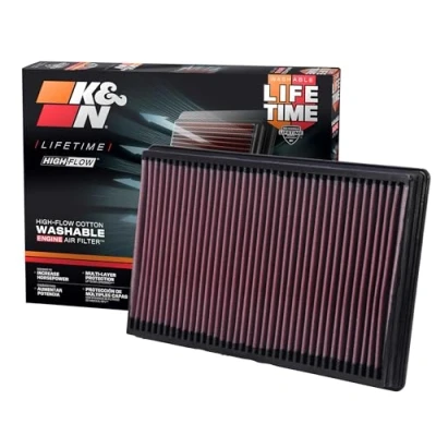 Obrázek K&amp;N 33 2247 vzduchový filtr motoru: vysoký výkon, prémie, omyvatelný, náhradní filtr, zvýšený 2002 2019 (1500, 2500, 3500, 4500, 5500)