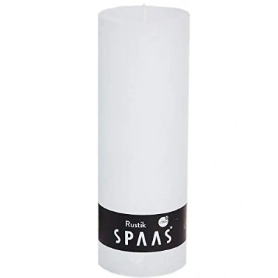 Obrázek Spaas Bougie cylindre Rustique 70190 Blanche Rustikale Stumpenkerze 68/190 mm, ± 95 Stunden, ohne Duft weiß, D 68 mm x H, 540