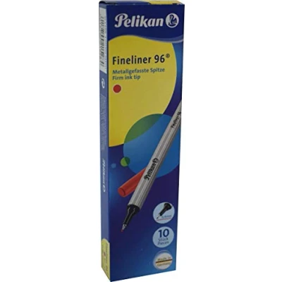 Obrázek Pelikan 943233 Fineliner 96® červené, 10 kusů v krabičce