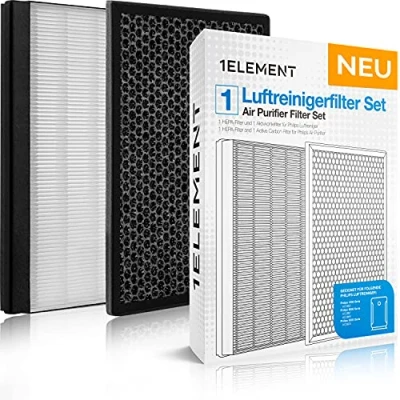 Obrázek [Novinka] 2dílná sada filtrů pro čističku vzduchu Philips [AC2882, AC2887, AC2889 &amp; AC3829] 1 HEPA filtr a s aktivním uhlím [nahrazuje FY2422 FY2420]