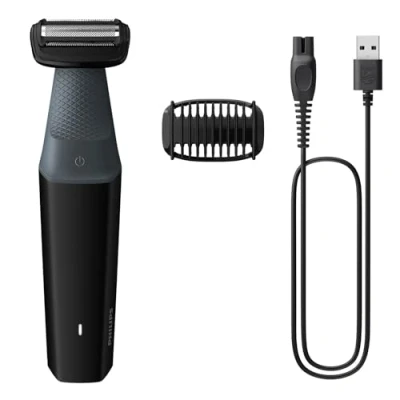 Obrázek Philips Bodygroom Series 3000, vodotěsný zastřihovač pro intimní oblasti a tělo, důkladné příjemné holení, péče o celé doba provozu 50 minut, model BG3017/01