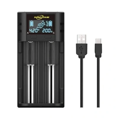Obrázek Inteligentní 21700 18650 nabíječka, LCD nabíječka 21750 pro 20700 22700 26650 26700 16340 (RCR123) 17650 17670 NIK MH/NI Cd. AA AAA
