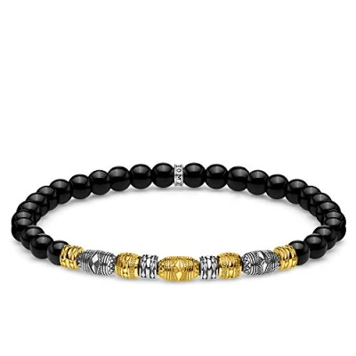 Obrázek Náramek Thomas Sabo Talisman bicolor černý sterlingové stříbro 925, pozlacený žlutým zlatem A1922 966 11 L19