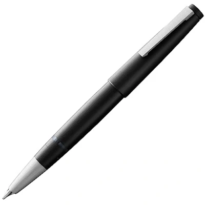Obrázek Lamy 2000 black plnicí pero luxusní v robustním krytu z polykarbonátu 14 kt zlaté pero, částečně platinované &amp; šířce linky OM