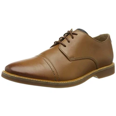 Obrázek Clarks Pánská Atticus Cap Derbys, Braun Tan Leather