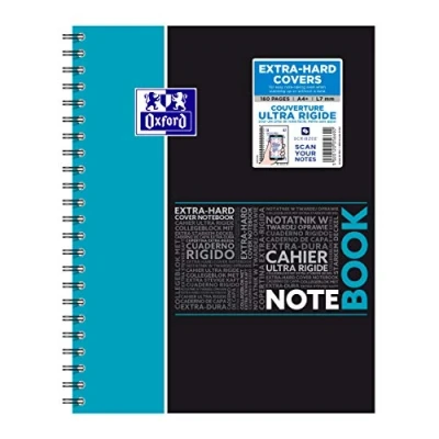 Obrázek OXFORD 400037407 1 kus Digitální Collegeblock A4 + lemováno 80 listů náhodná barva, bez barvení Uni Block Schreibblock Notepad Ringblock Spiralblock dar idea student